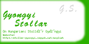 gyongyi stollar business card